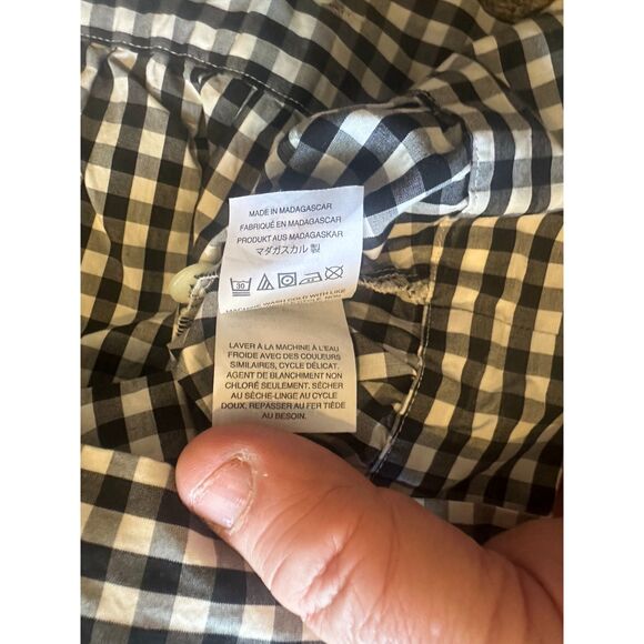 Madewell Black and White Gingham Wrap Blouse - Picture 7 of 7